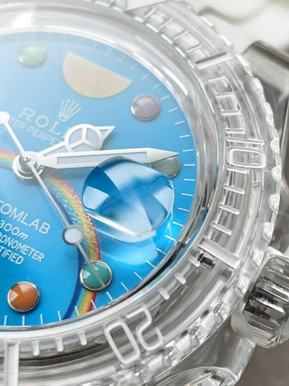 GF FACTORY 1:1 Submariner Phantomlab Transparent Best Edition Blue Fruit Dial VR3135