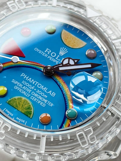 GF FACTORY 1:1 Submariner Phantomlab Transparent Best Edition Blue Fruit Dial VR3135