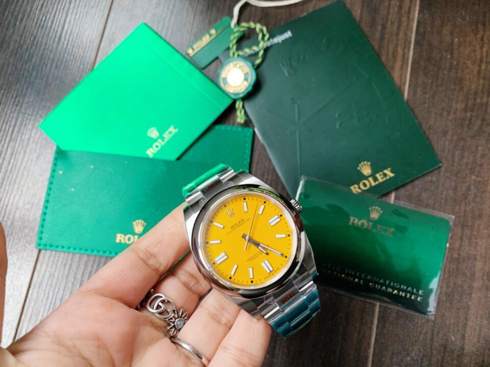 EW FACTORY 1:1 OYSTER PERPETUAL YELLOW DIAL 41MM Asian A3230