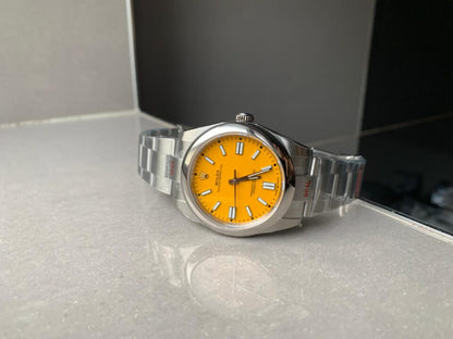 EW FACTORY 1:1 OYSTER PERPETUAL YELLOW DIAL 41MM Asian A3230