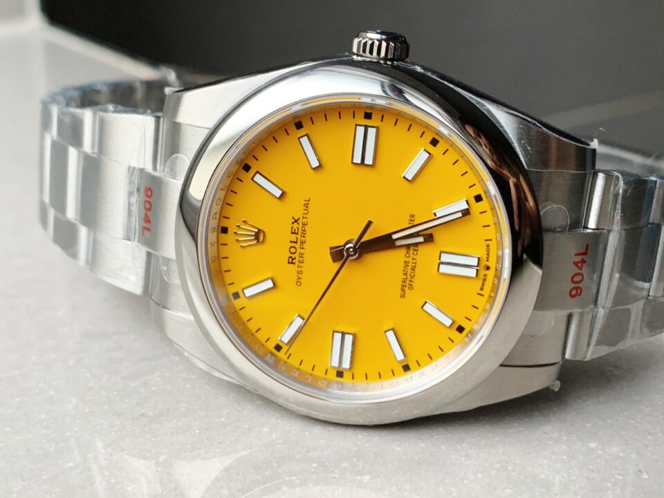 EW FACTORY 1:1 OYSTER PERPETUAL YELLOW DIAL 41MM Asian A3230