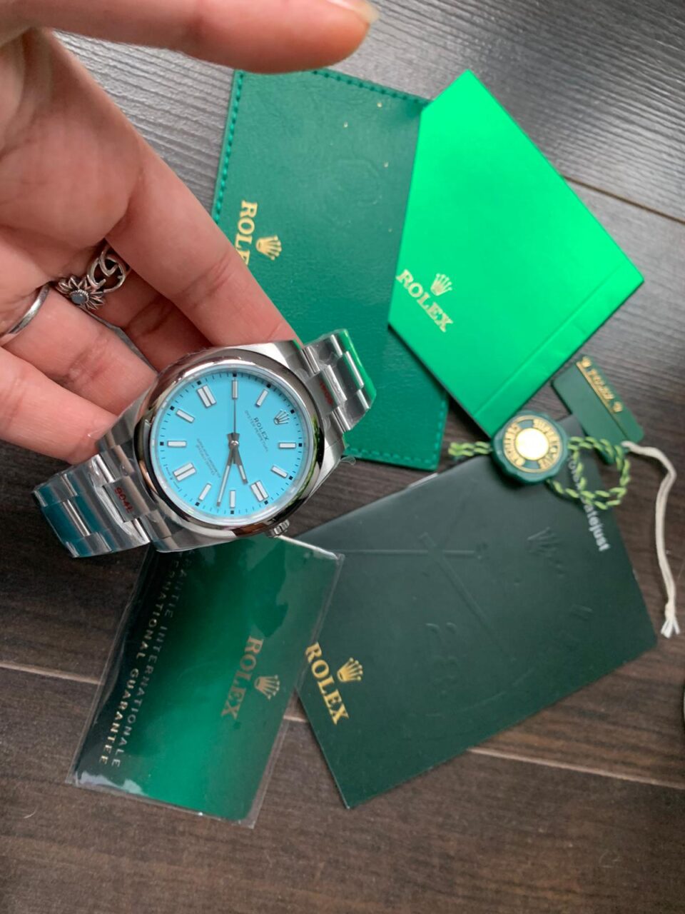 EW FACTORY 1:1 OYSTER PERPETUAL TURQUOISE DIAL 41MM Asian A3230