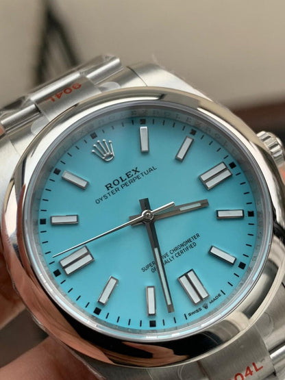 EW FACTORY 1:1 OYSTER PERPETUAL TURQUOISE DIAL 41MM Asian A3230