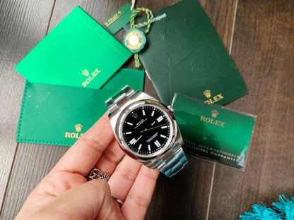 EW FACTORY 1:1 OYSTER PERPETUAL BRIGHT BLACK DIAL41MM Asian A3230