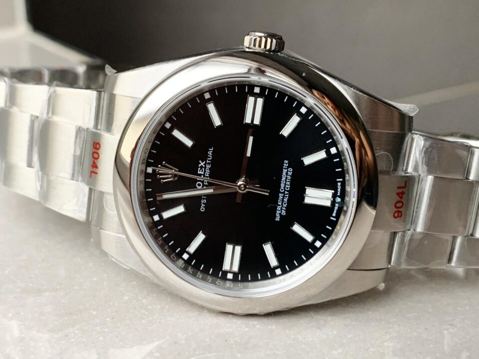 EW FACTORY 1:1 OYSTER PERPETUAL BRIGHT BLACK DIAL41MM Asian A3230