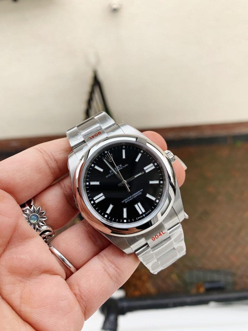EW FACTORY 1:1 OYSTER PERPETUAL BRIGHT BLACK DIAL41MM Asian A3230
