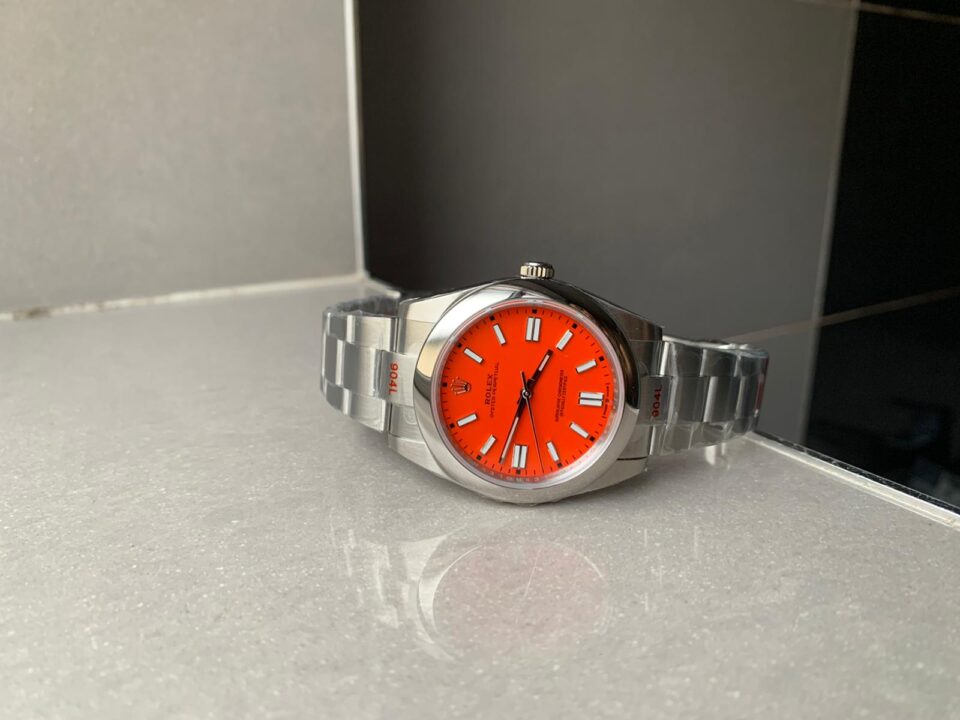 EW FACTORY 1:1 OYSTER PERPETUAL CORAL RED DIAL 41MM Asian A3230