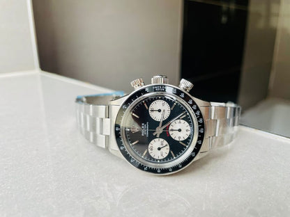 VINTAGE Daytona 6263 SS Black Dial 2 on Bracelet Venus 75