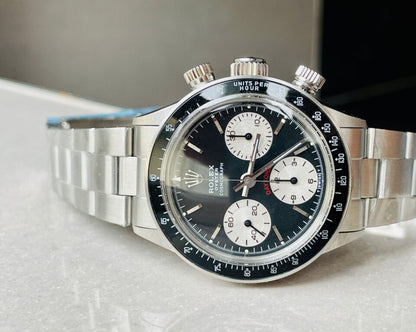 VINTAGE Daytona 6263 SS Black Dial 2 on Bracelet Venus 75
