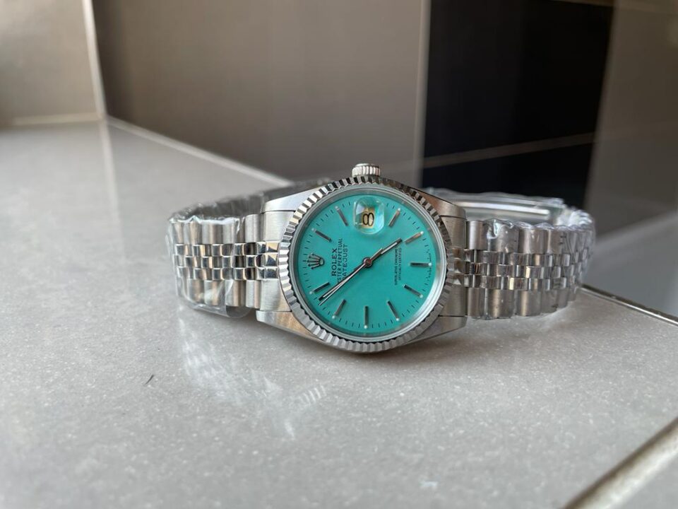 KING Factory 1:1 DATEJUST 36mm 16233 FLUTED BEZEL BEST EDITION 904L STEEL TIFFANY BLUE DIAL ON A2825