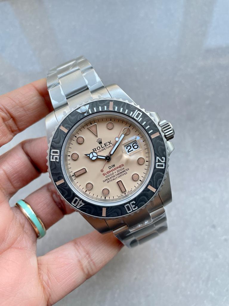 VSF FACTORY 1:1 Submariner DiW “Dune” 904L SS Yellow Dial VS3135