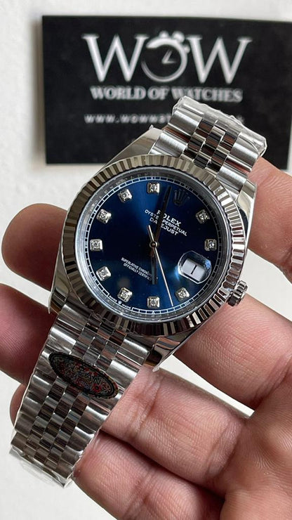 Clean Factory Datejust 41mm 126334 904L SS Fluted Bezel Blue Dial VR3235