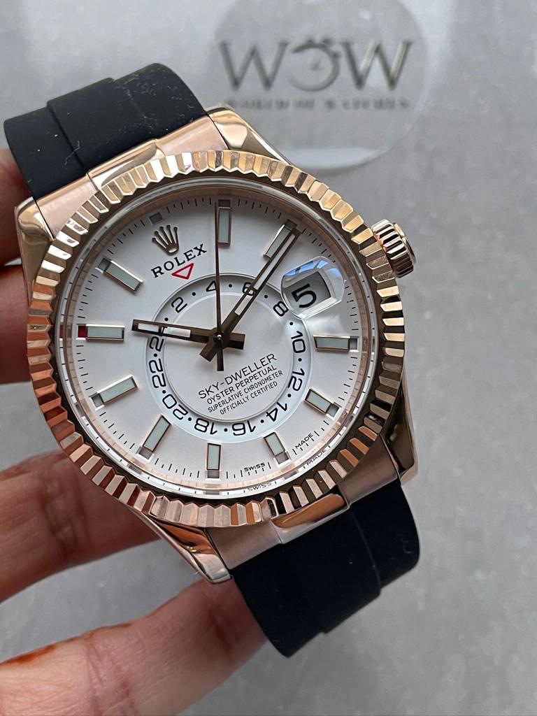 Twf FACTORY 1:1 Skydweller SS/RG best edition white dial