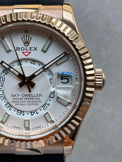 Twf FACTORY 1:1 Skydweller SS/RG best edition white dial