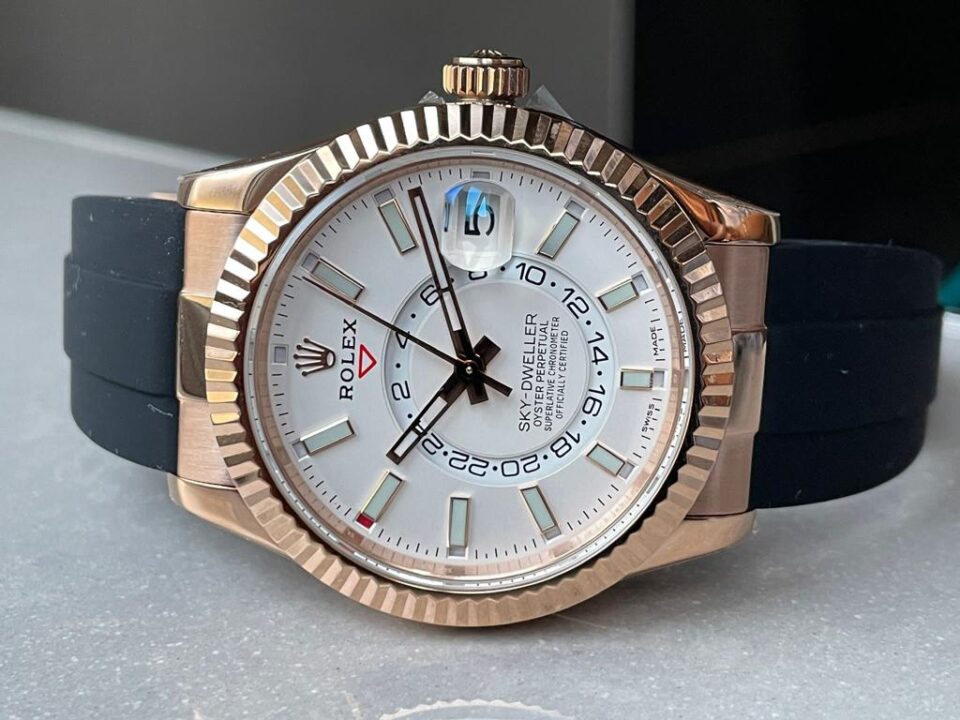 Twf FACTORY 1:1 Skydweller SS/RG best edition white dial