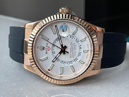 Twf FACTORY 1:1 Skydweller SS/RG best edition white dial