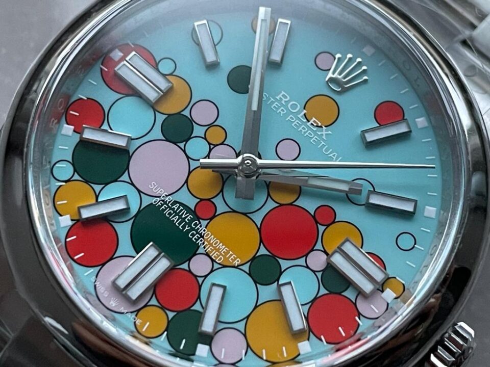 Clean FACTORY 1:1 Oyster Perpetual 41mm 124300 cele bration 904L SS Bubbles Dial VR3230