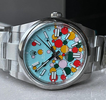 Clean FACTORY 1:1 Oyster Perpetual 41mm 124300 cele bration 904L SS Bubbles Dial VR3230