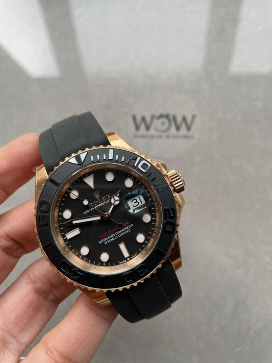 CLEAN FACTORY 1:1 Yacht-Master 40mm 126655 RG Black Dial VR3235