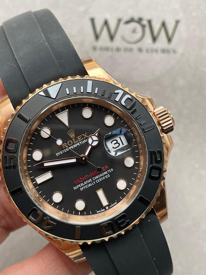 CLEAN FACTORY 1:1 Yacht-Master 40mm 126655 RG Black Dial VR3235