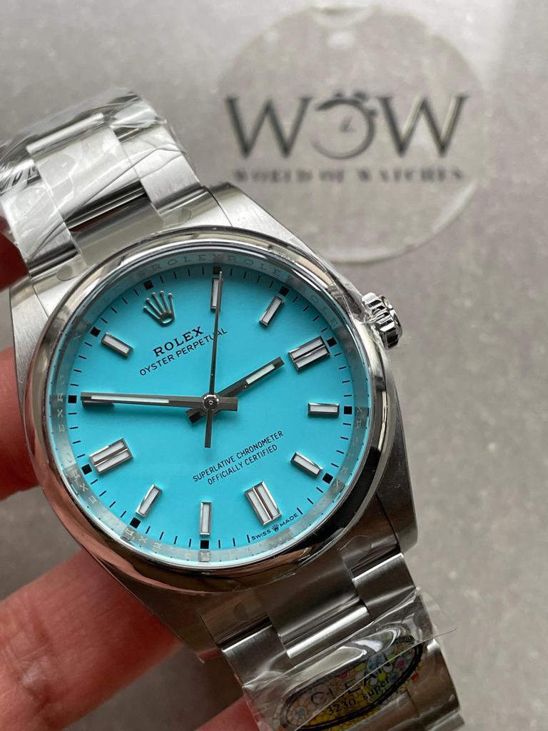 Clean Factory 1:1 Oyster Perpetual 126000 36mm Best Edition 904L Steel Tiffany Blue Dial VR3230