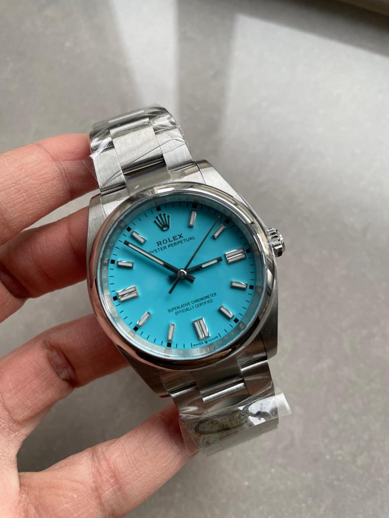 Clean Factory 1:1 Oyster Perpetual 126000 36mm Best Edition 904L Steel Tiffany Blue Dial VR3230