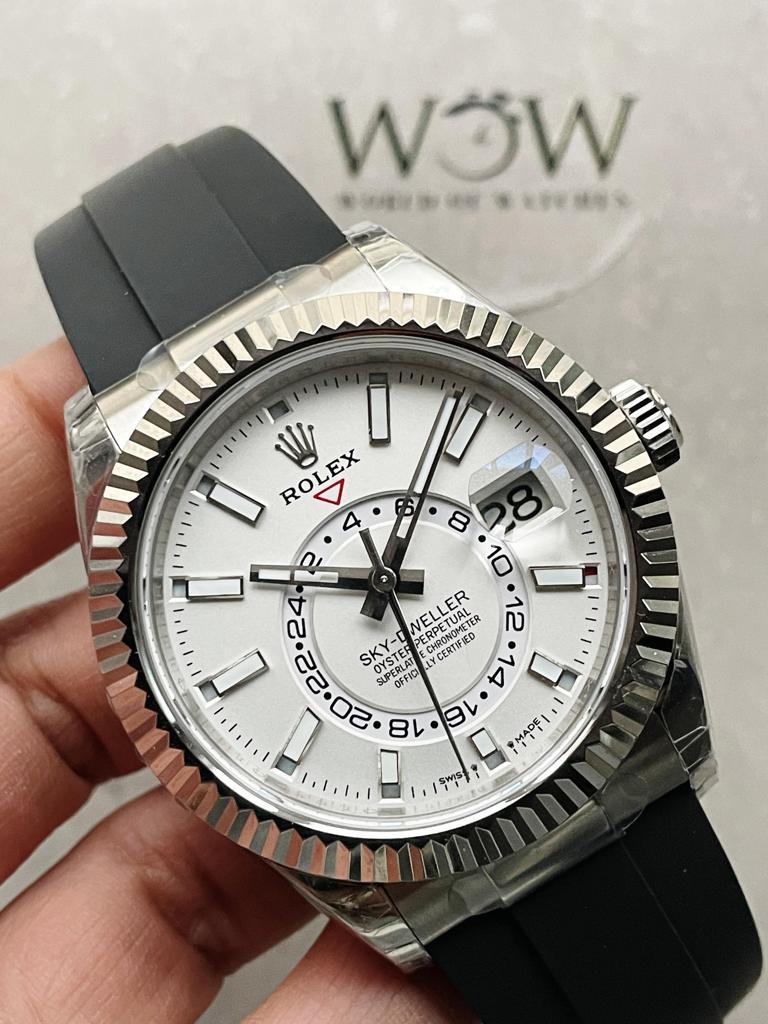 Noob FACTORY 1:1 Sky-Dweller 326934 904L SS Noob 1:1 Best Edition White Dial Asian 23J to 9001