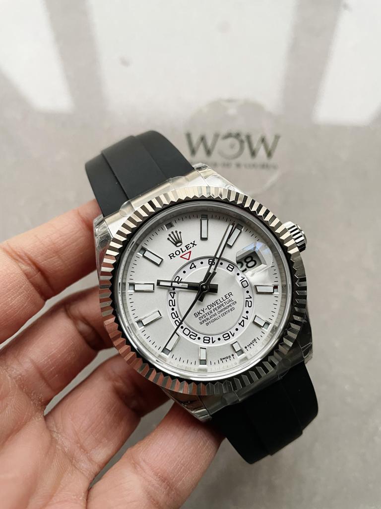 Noob FACTORY 1:1 Sky-Dweller 326934 904L SS Noob 1:1 Best Edition White Dial Asian 23J to 9001