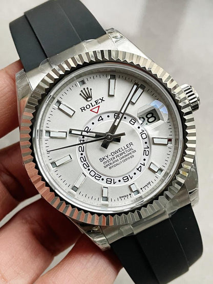 Noob FACTORY 1:1 Sky-Dweller 326934 904L SS Noob 1:1 Best Edition White Dial Asian 23J to 9001