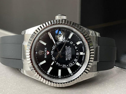 Noob FACTORY 1:1 Sky-Dweller 326934 904L SS Noob 1:1 Best Edition Black Dial Asian 23J to 9001