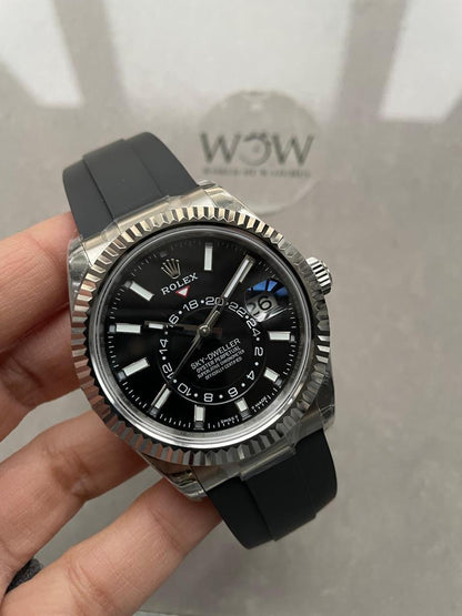Noob FACTORY 1:1 Sky-Dweller 326934 904L SS Noob 1:1 Best Edition Black Dial Asian 23J to 9001