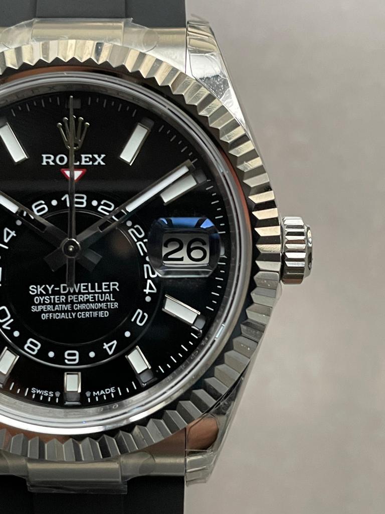 Noob FACTORY 1:1 Sky-Dweller 326934 904L SS Noob 1:1 Best Edition Black Dial Asian 23J to 9001