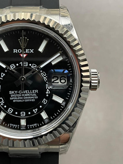 Noob FACTORY 1:1 Sky-Dweller 326934 904L SS Noob 1:1 Best Edition Black Dial Asian 23J to 9001
