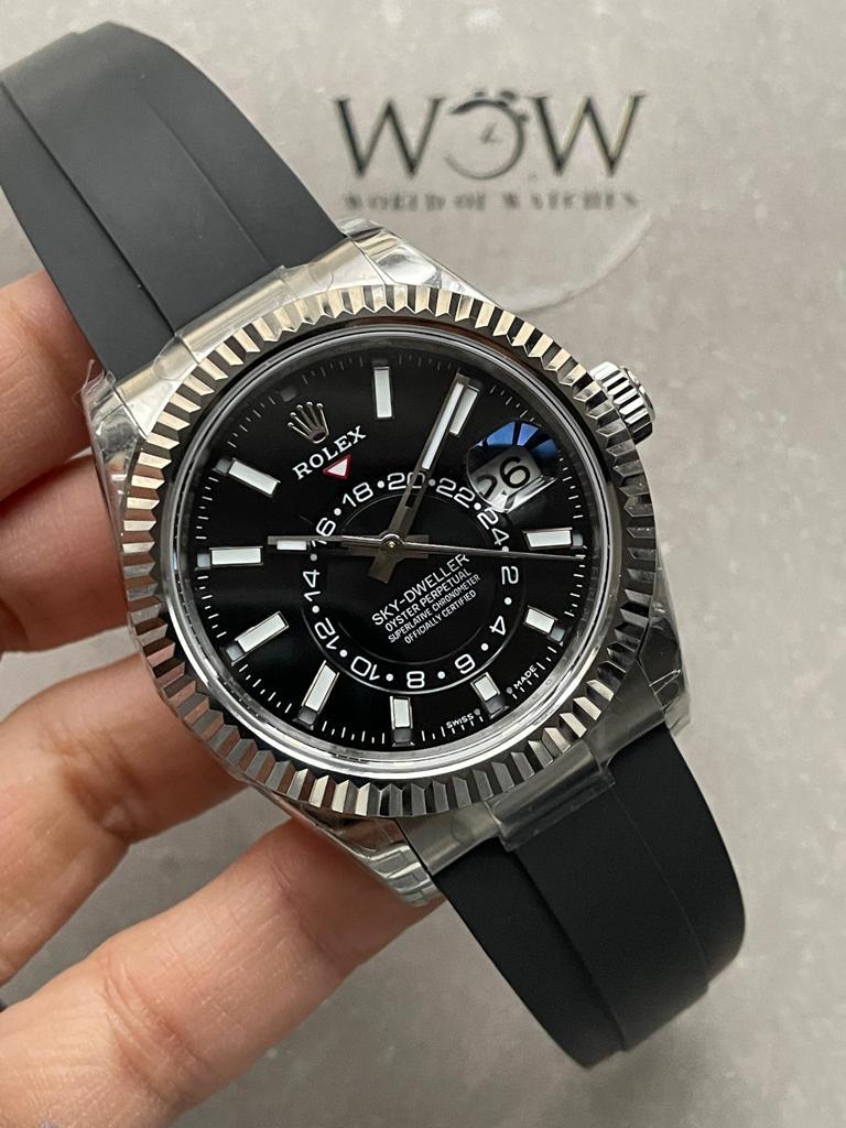 Noob FACTORY 1:1 Sky-Dweller 326934 904L SS Noob 1:1 Best Edition Black Dial Asian 23J to 9001