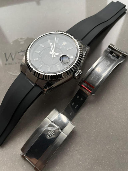 Noob FACTORY 1:1 Sky-Dweller 326934 904L SS Noob 1:1 Best Edition Black Dial Asian 23J to 9001