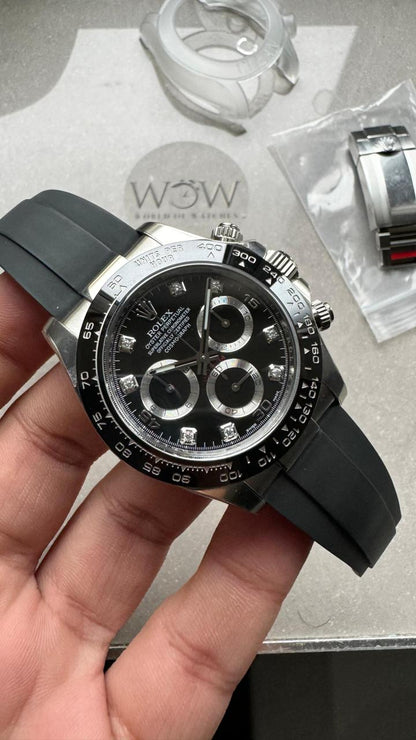 Clean Factory 1:1 Daytona 116519 904L SS Black Dial A4130