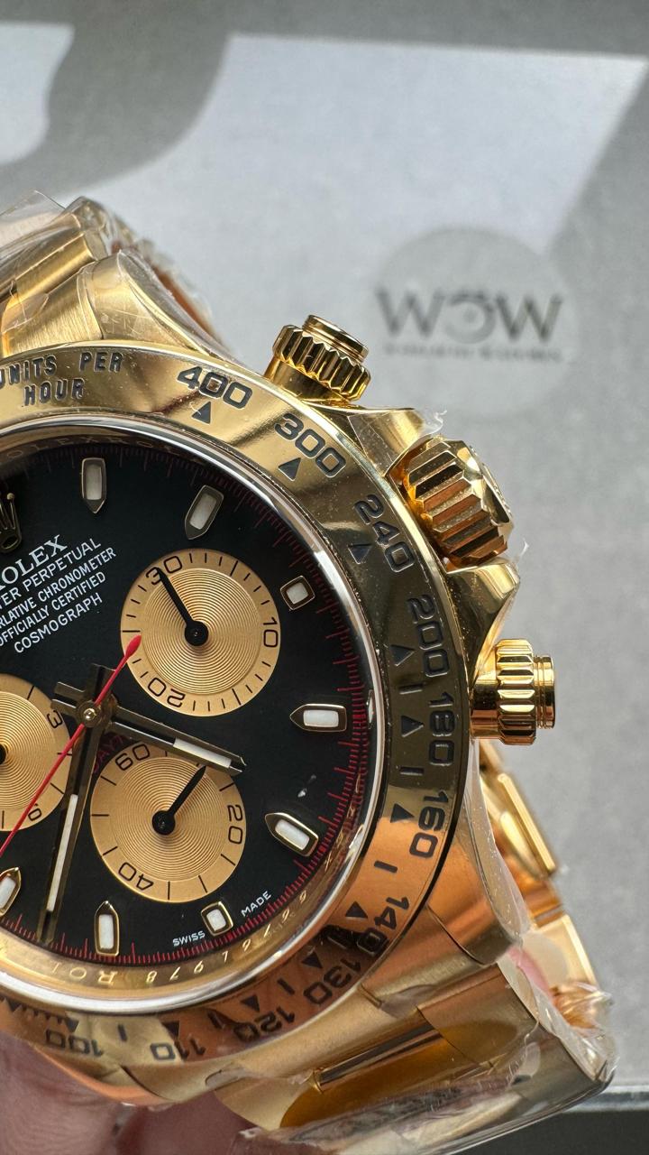 YG factory 1:1 Clean Daytona 116508 904L YG Black Dial A4130