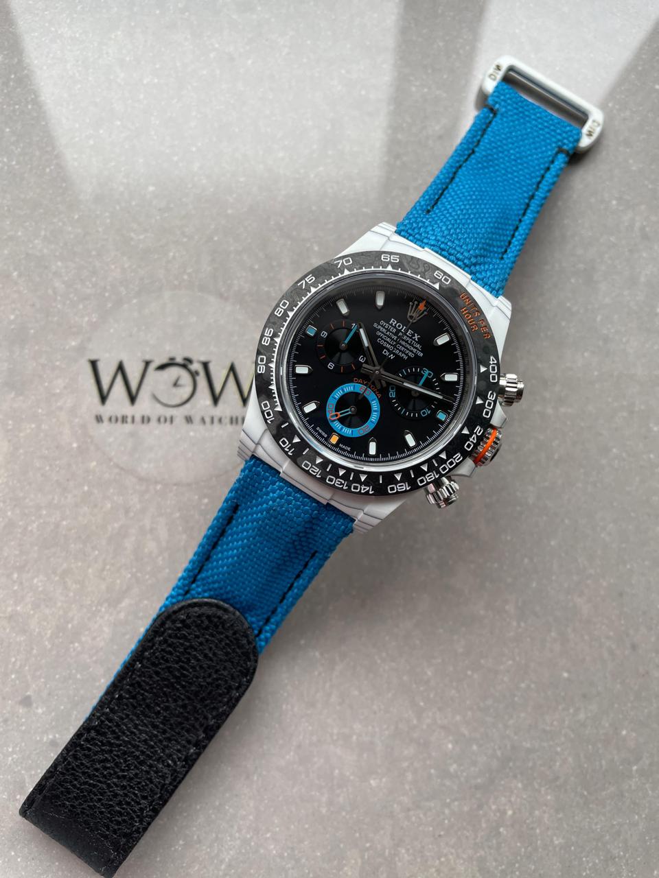 diw factory 1:1 DIW Factory Daytona NTPT Carbon fibre Blue Strap