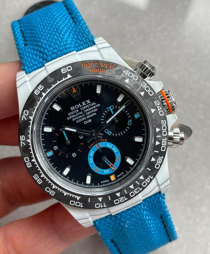 diw factory 1:1 DIW Factory Daytona NTPT Carbon fibre Blue Strap