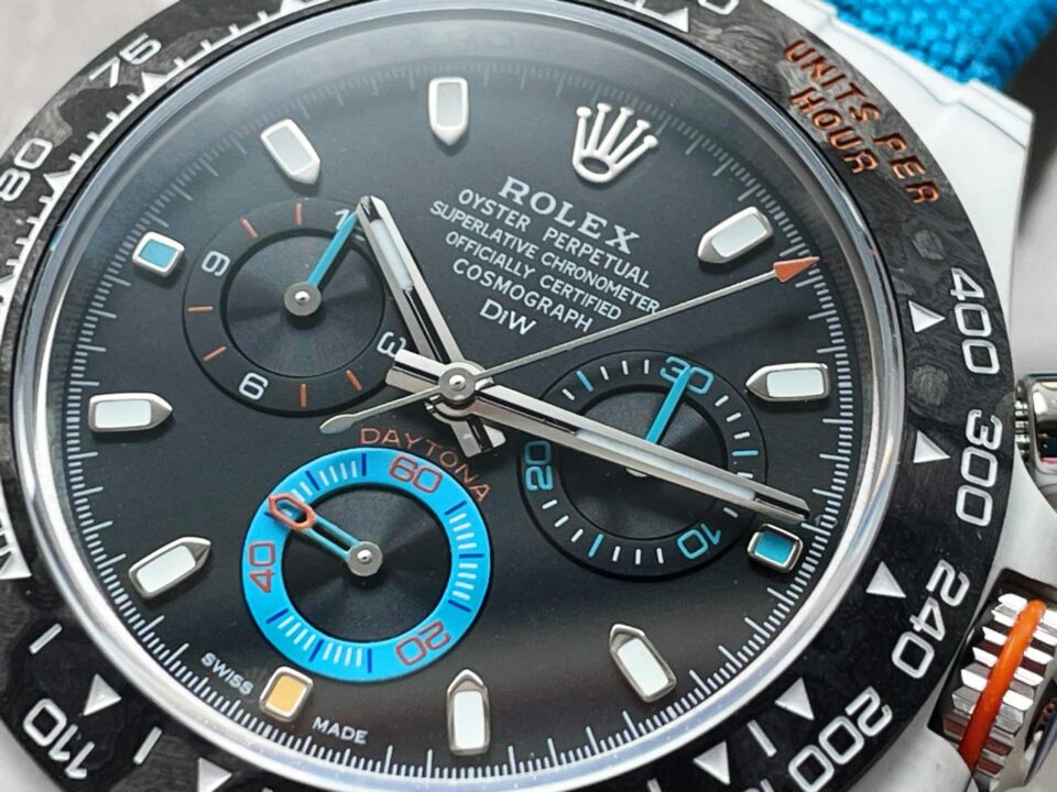 diw factory 1:1 DIW Factory Daytona NTPT Carbon fibre Blue Strap