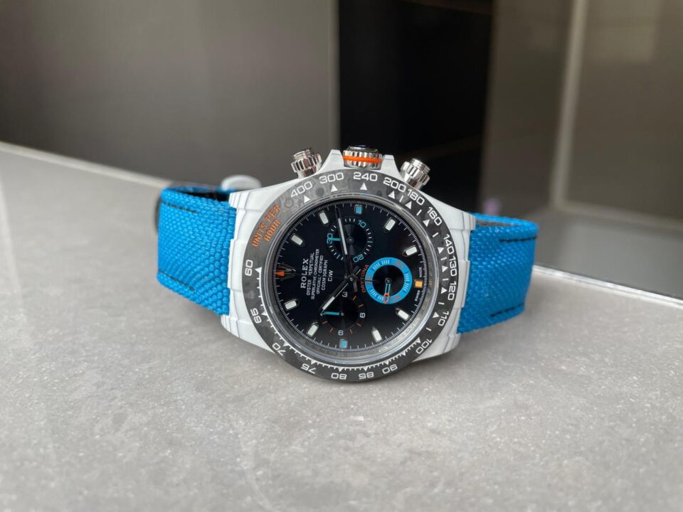 diw factory 1:1 DIW Factory Daytona NTPT Carbon fibre Blue Strap