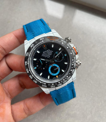 diw factory 1:1 DIW Factory Daytona NTPT Carbon fibre Blue Strap