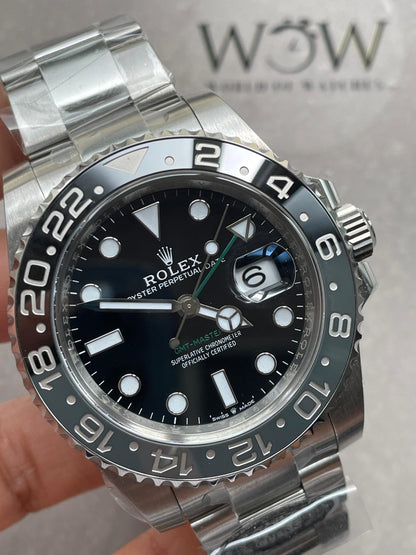 Clean Factory 1:1 GMT-Master II 126710 Best Edition GRNR Bruce wayne Black/Gray Ceramic 904L Steel DD3285