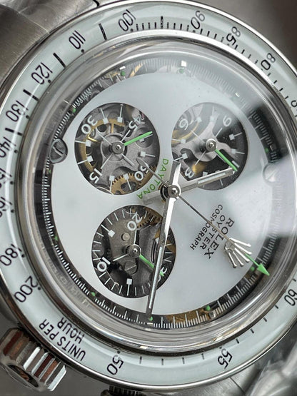 ADGF Factory 1:1 Daytona SS Best Edition White Skeleton Dial SA4130