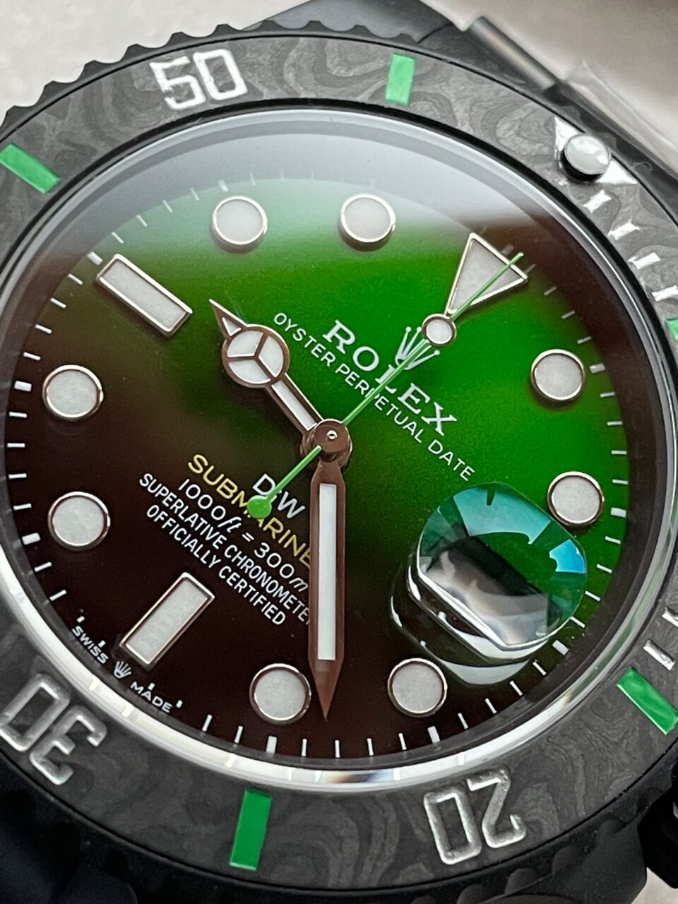 VSF FACTORY 1:1 Submariner DIW “Parakeet” DLC Best Edition Black/Green Dial VS3135