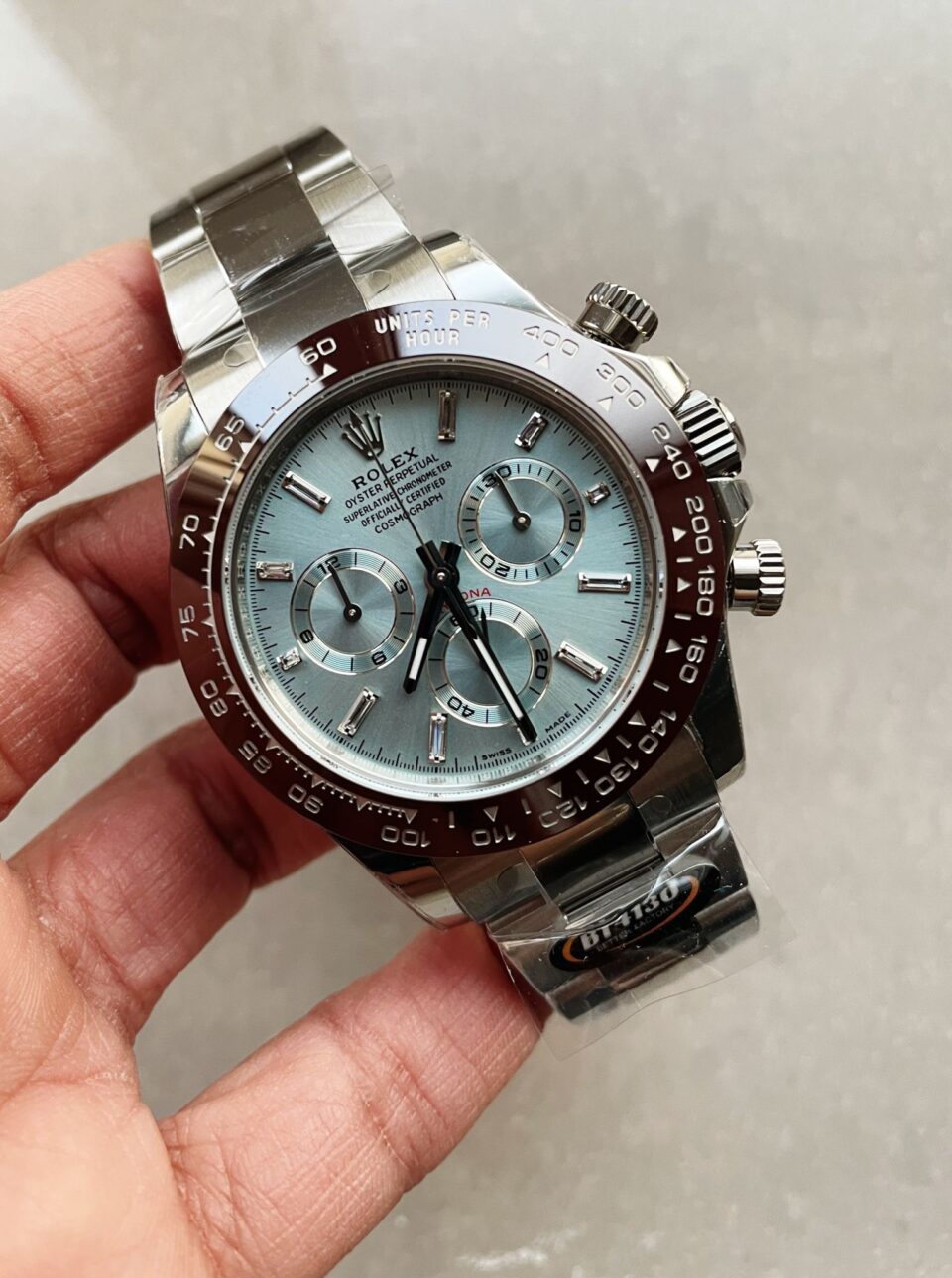 BTF factory 1:1 Daytona 116506 Brown Ceramic Best Edition Ice Blue Dial Crystal Marker SA4130 V2