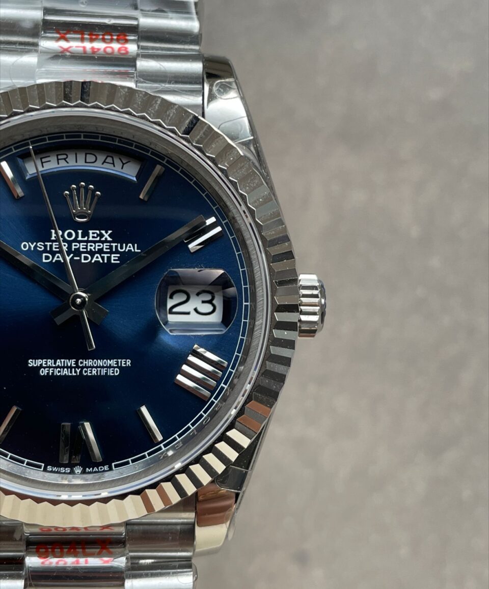 GMF Factory 1:1 DayDate 40mm 228239 Gain Weight SS/tungsten Blue Dial Roman Markers A3255