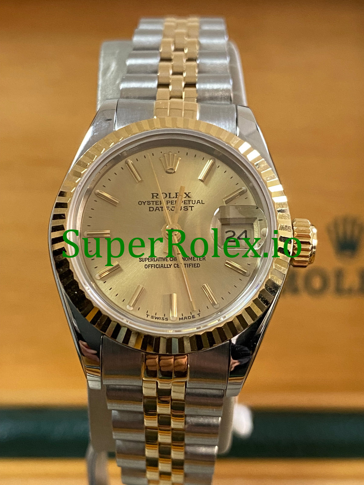 Lady-Datejust 26MM Yellow Gold Champagne Index Dial Ref.69173