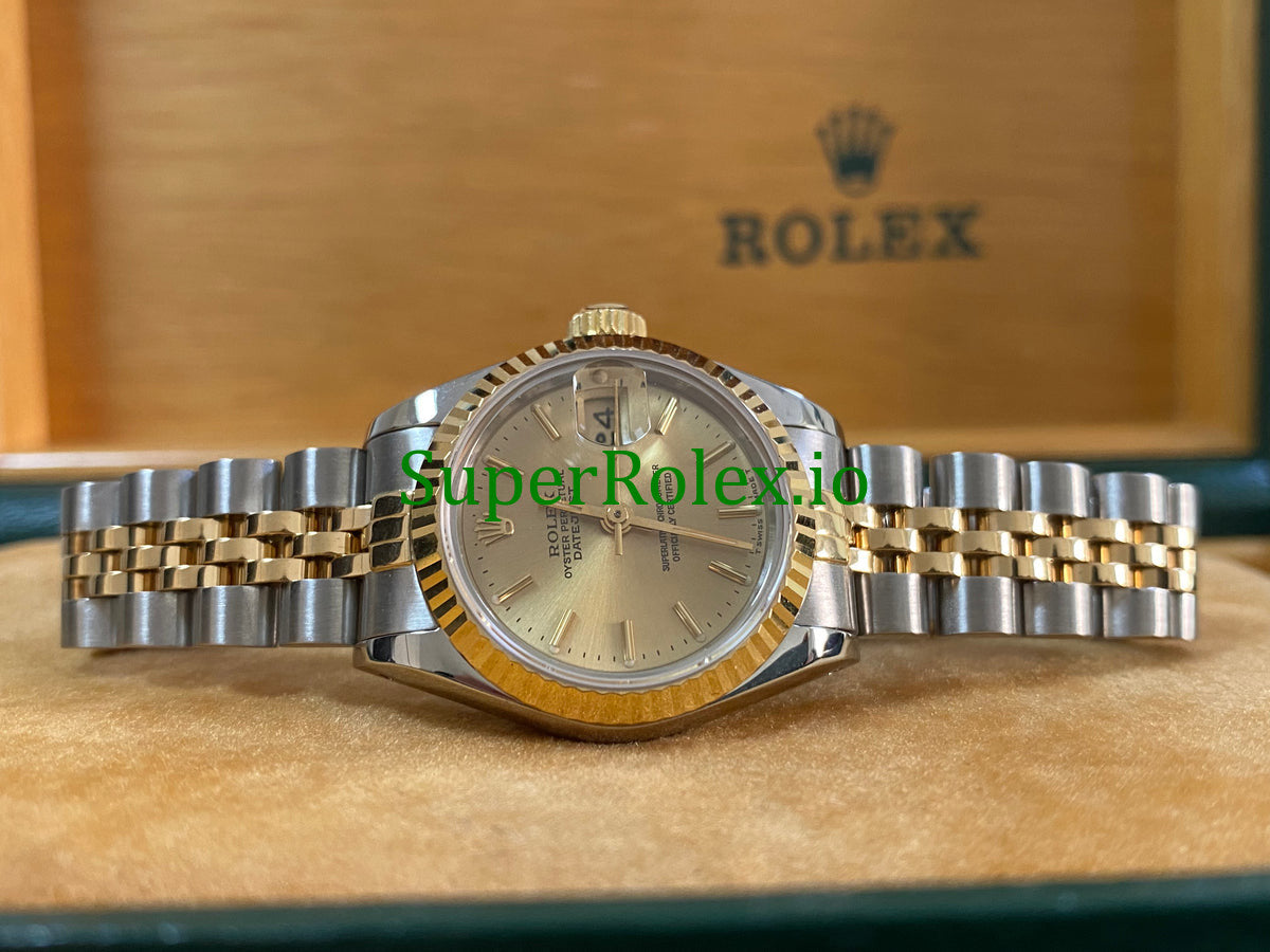Lady-Datejust 26MM Yellow Gold Champagne Index Dial Ref.69173
