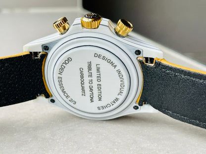 DIWF Factory 1:1 Daytona DIW White Carbon/YG Best Edition Gold Dial A7750